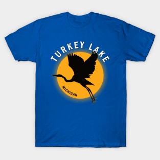 Turkey Lake in Michigan Heron Sunrise T-Shirt